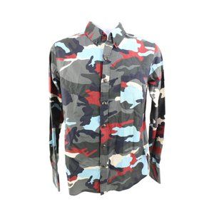 Moncler Gamme Bleu Small US Multicolor Camouflage Longsleeve Button Down  24mo71